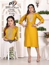 Titli Vol 1 By Pt Rayon Viscose Dobby Surat Kurti Wholesale Market
